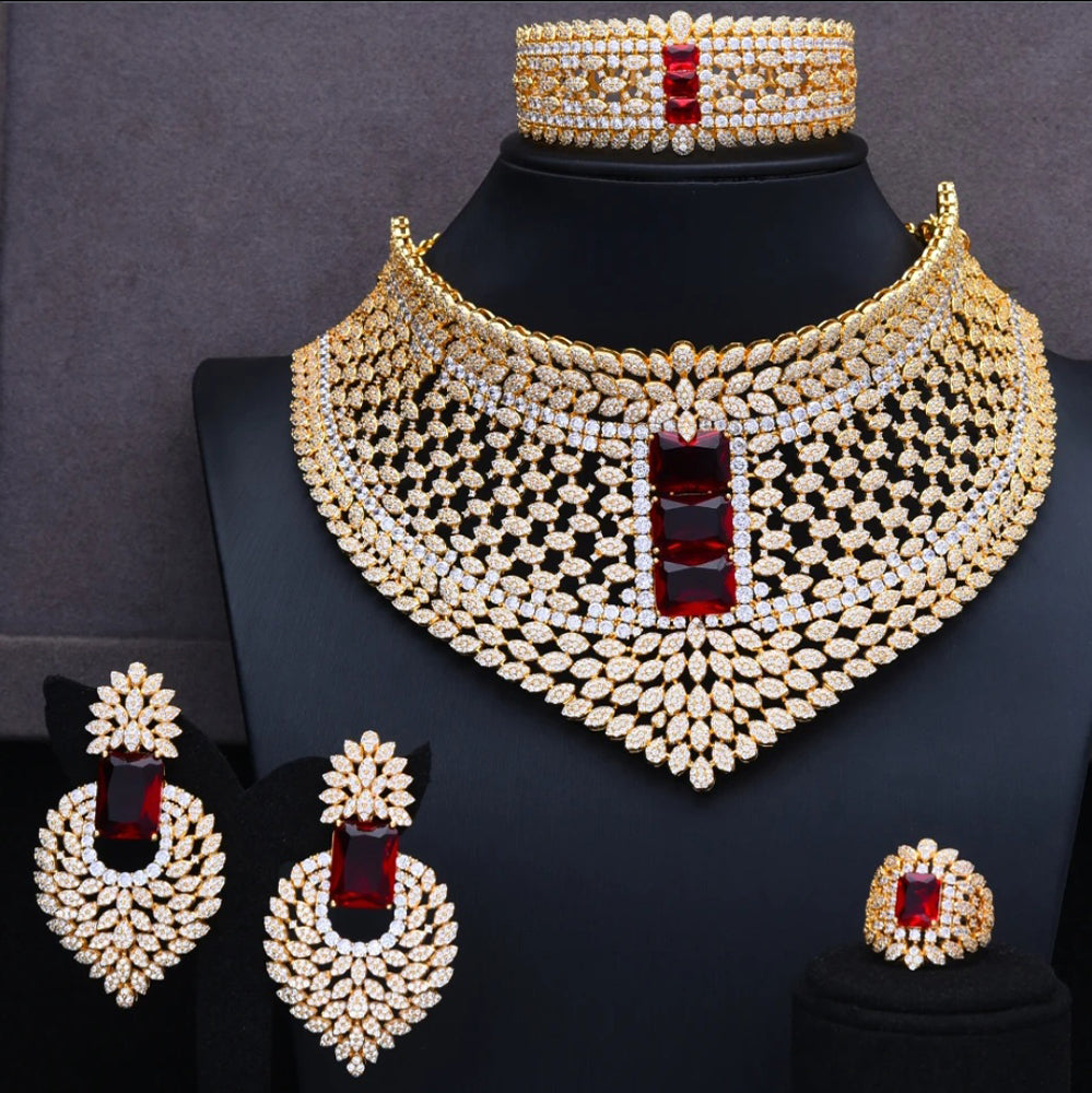 American diamond hot sale bridal set